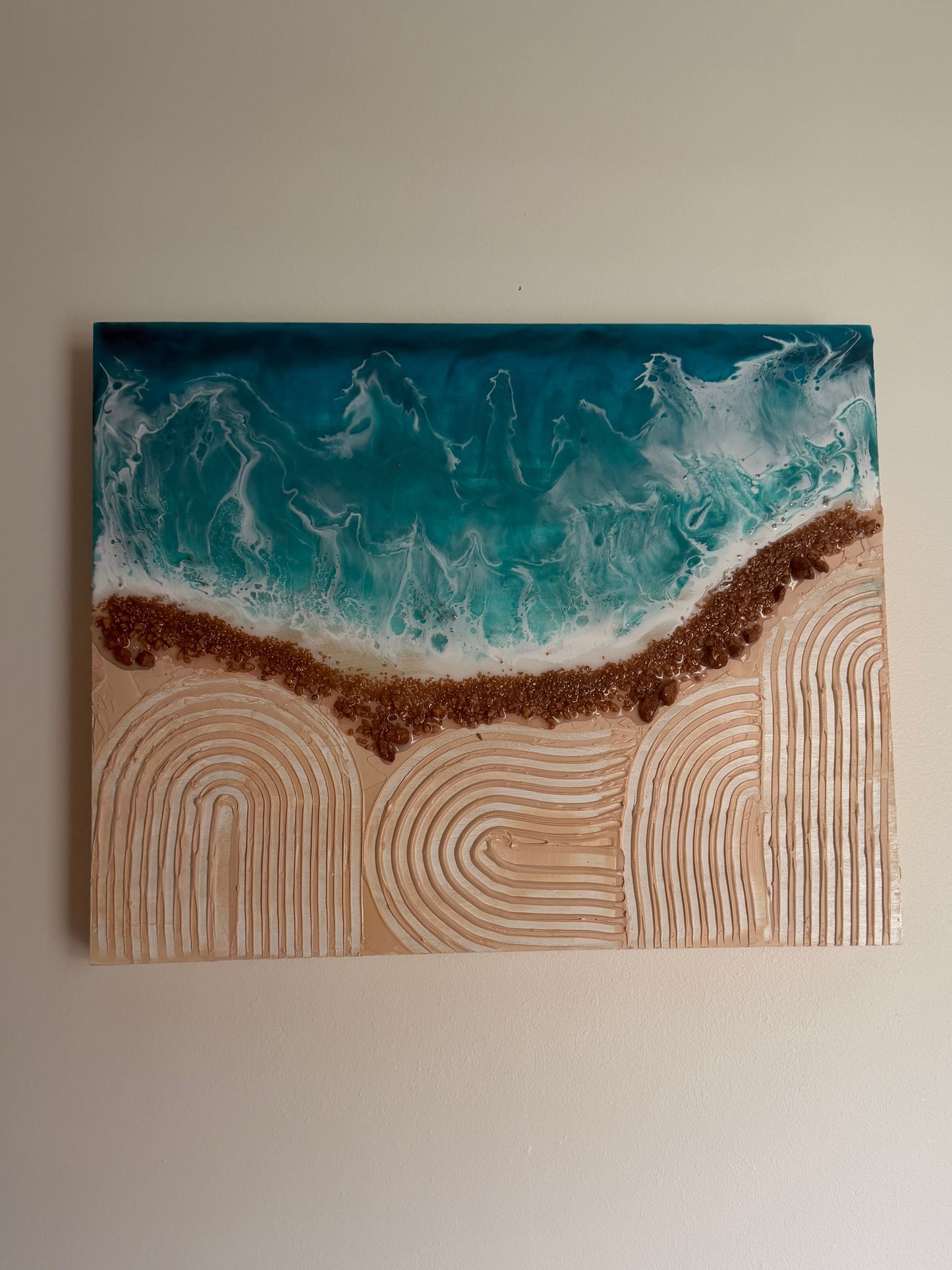 Coastal Calm – Textured Resin Artwork