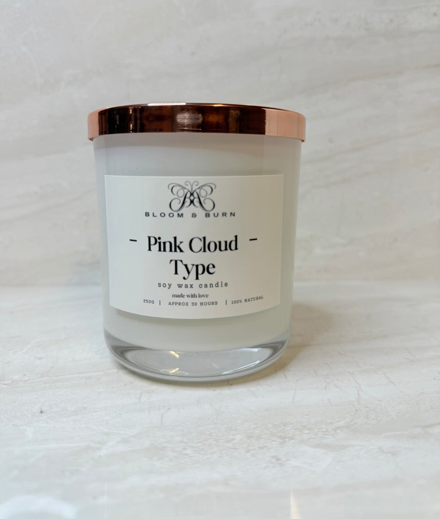 Classic Pink cloud Type candle large